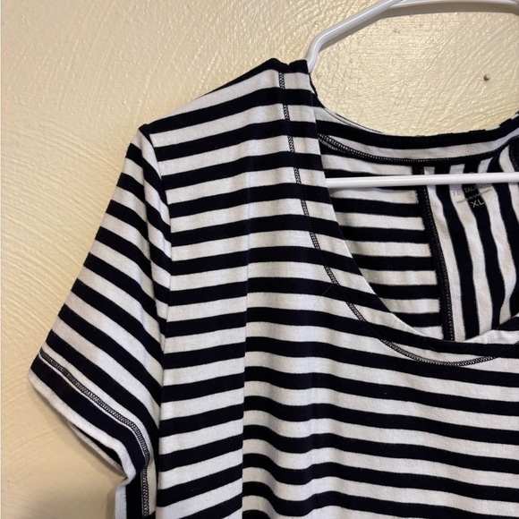 Talbots Classic Black and White Striped Tee - Picture 6 of 8